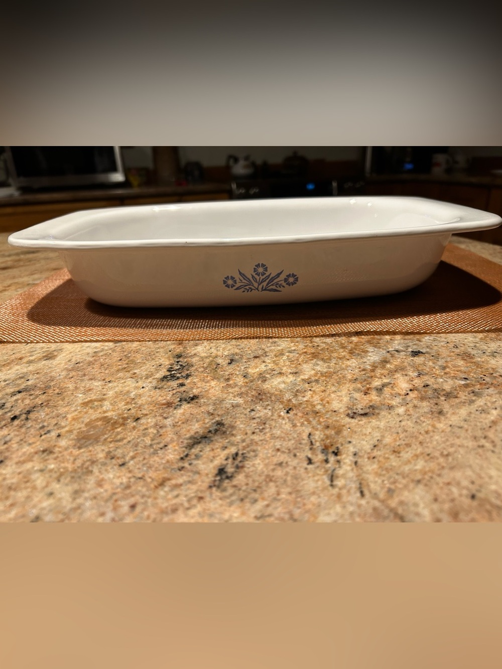 Corning Ware Cornflower Blue “Flame” #P-21 13”x9”x2” deep Open Roaster. No chips